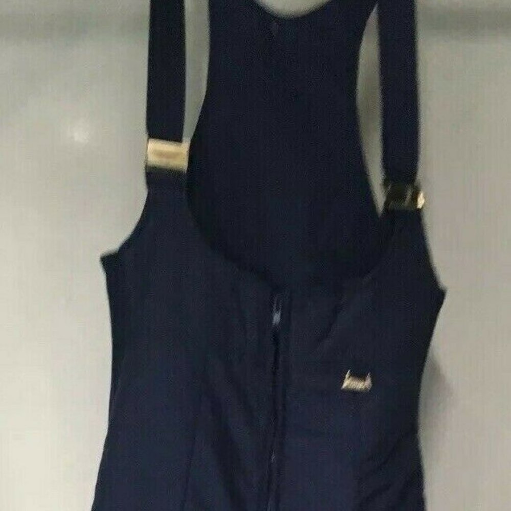 Snuggler Womens S  Bib Ski Snow Pants Blue Zip
